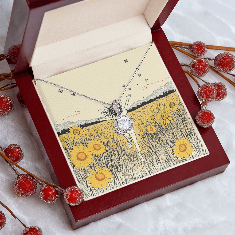 To My Daughter Necklace - Sunflower Field Adventure
