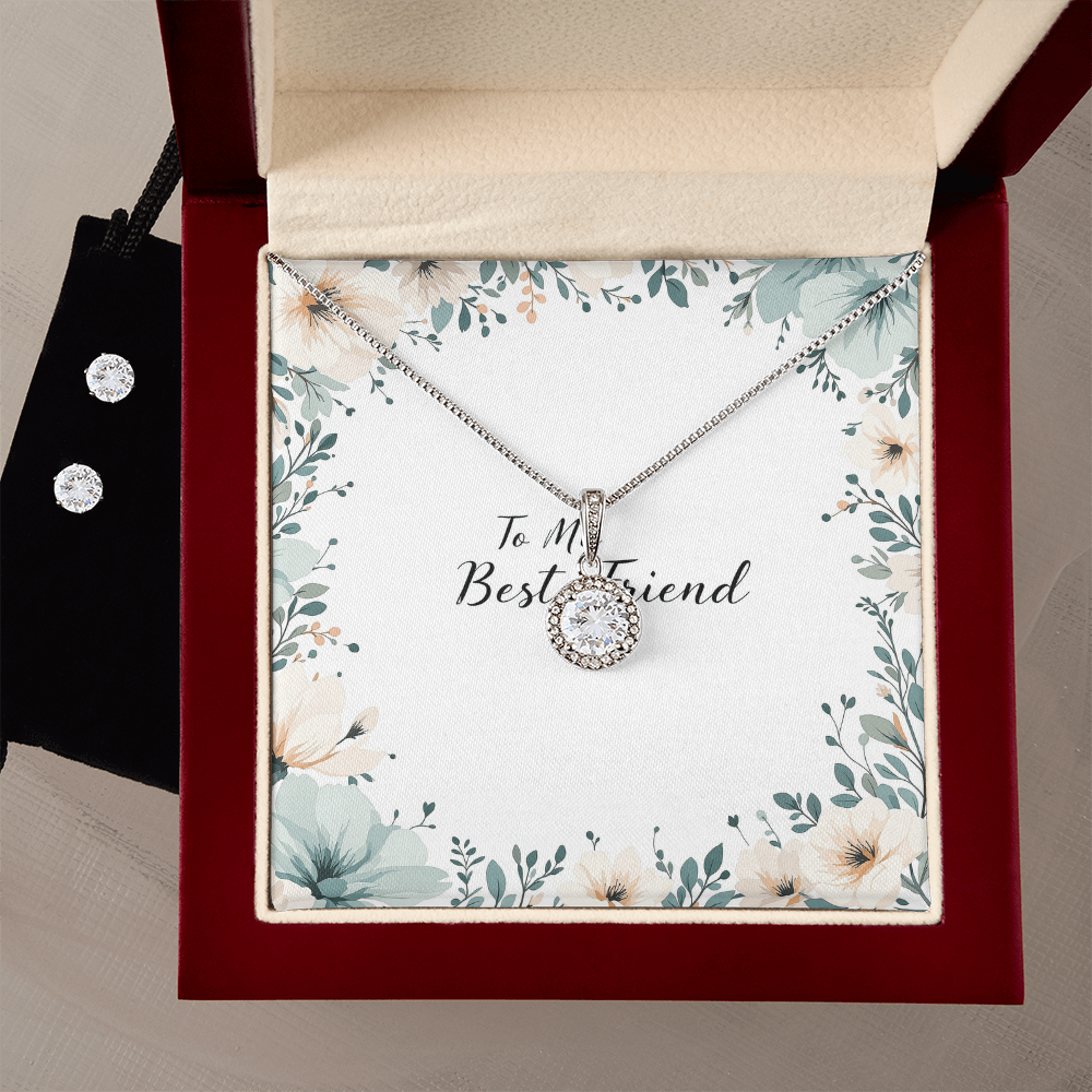 To My Best Friend Necklace & Earring Set