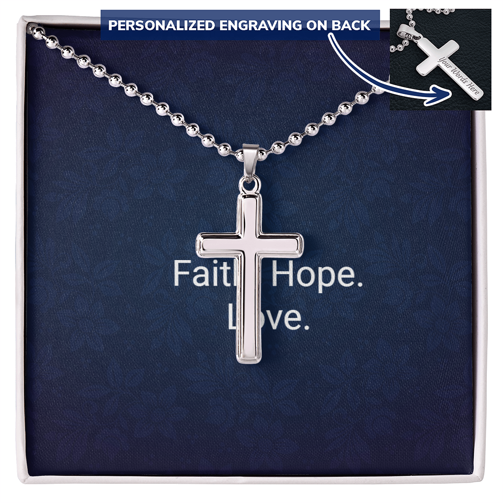 Personalized Cross Necklace - Engraved Keepsake