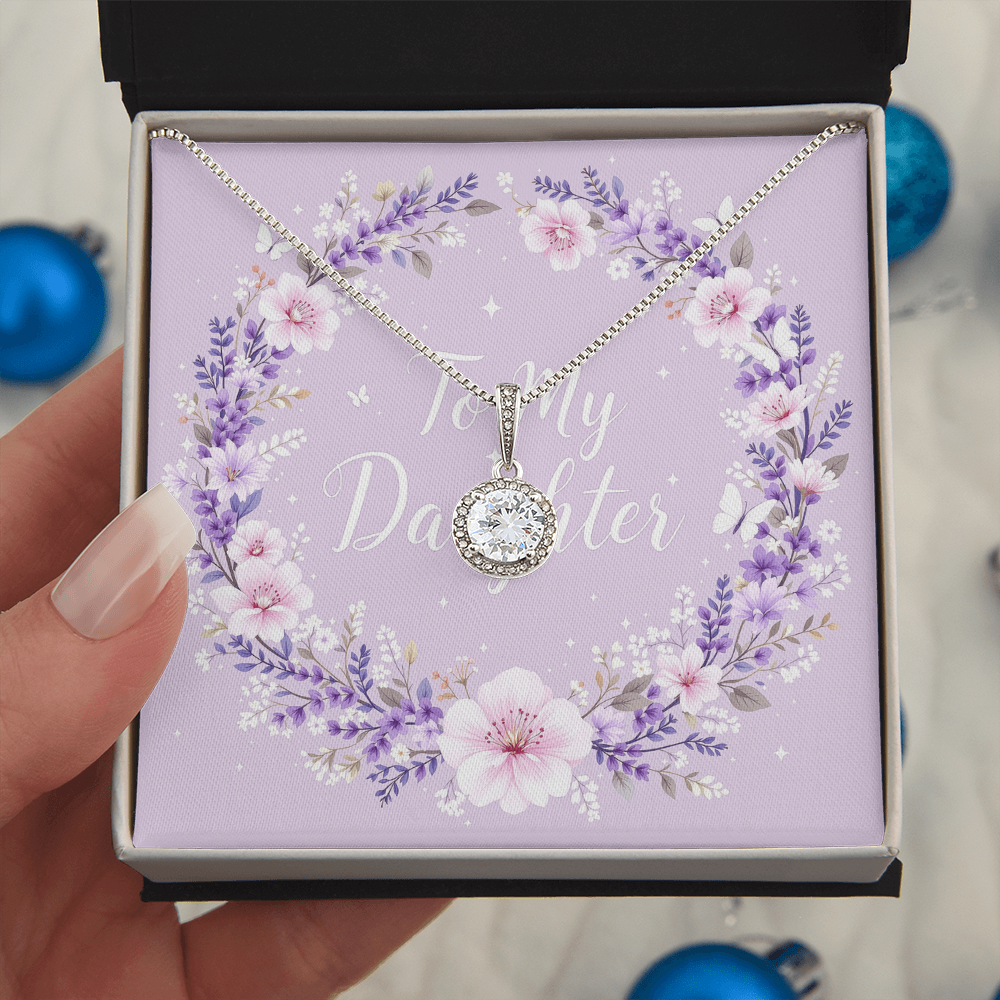 To My Daughter Necklace - Lavender Dreams II