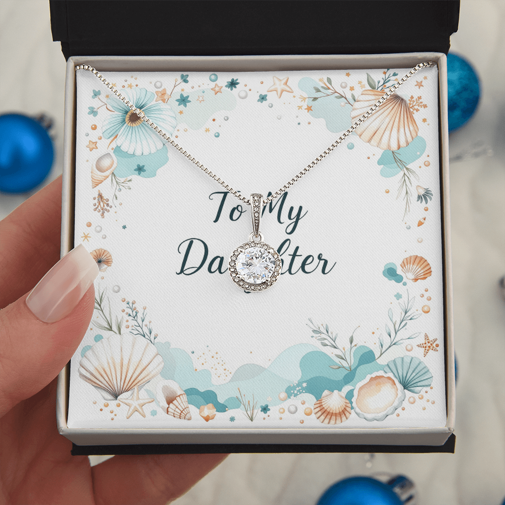 To My Daughter Necklace - Ocean Whispers