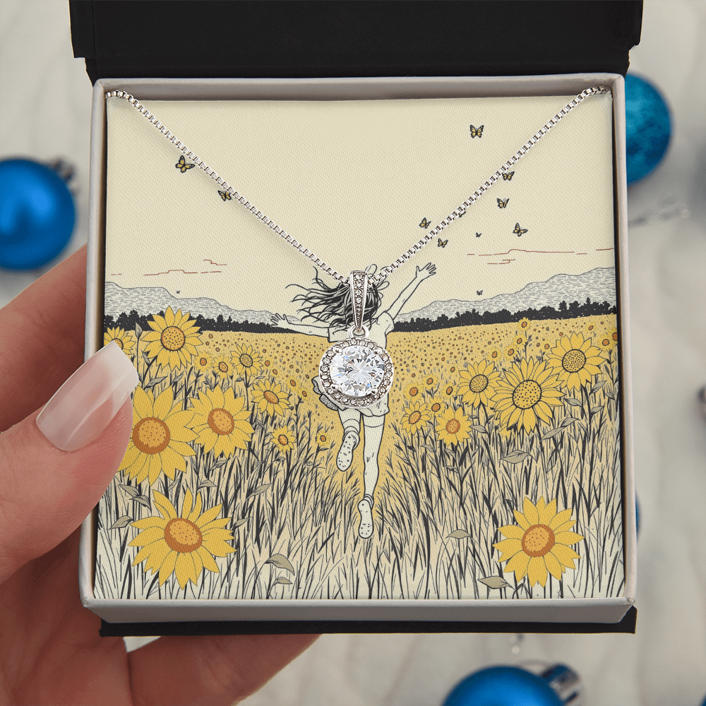 To My Daughter Necklace - Sunflower Field Adventure