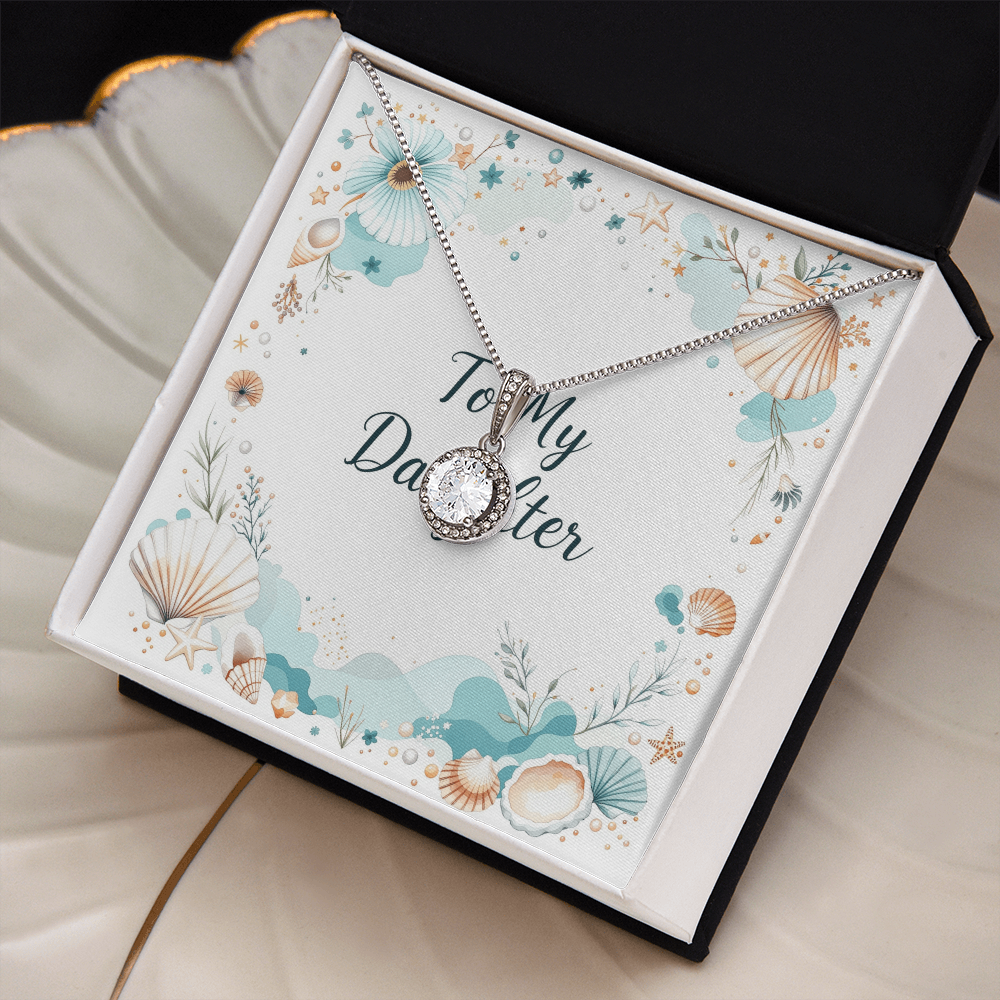 To My Daughter Necklace - Ocean Whispers