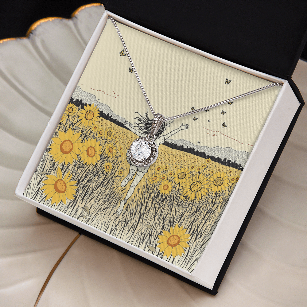 To My Daughter Necklace - Sunflower Field Adventure