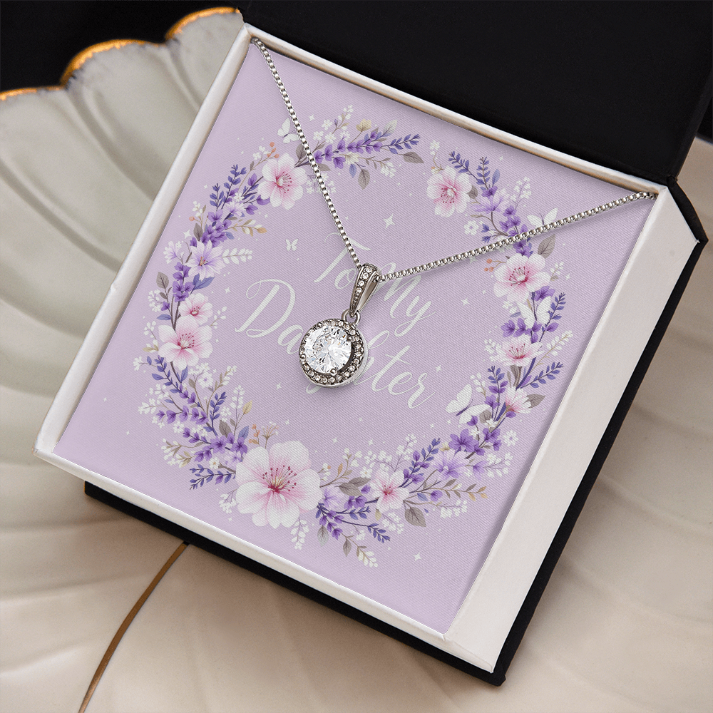 To My Daughter Necklace - Lavender Dreams II