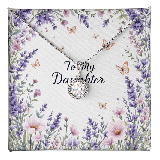 To My Daughter Necklace - Lavender Dreams