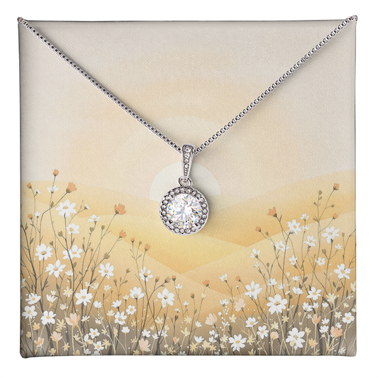 To My Daughter Necklace - Golden Meadow Sunset