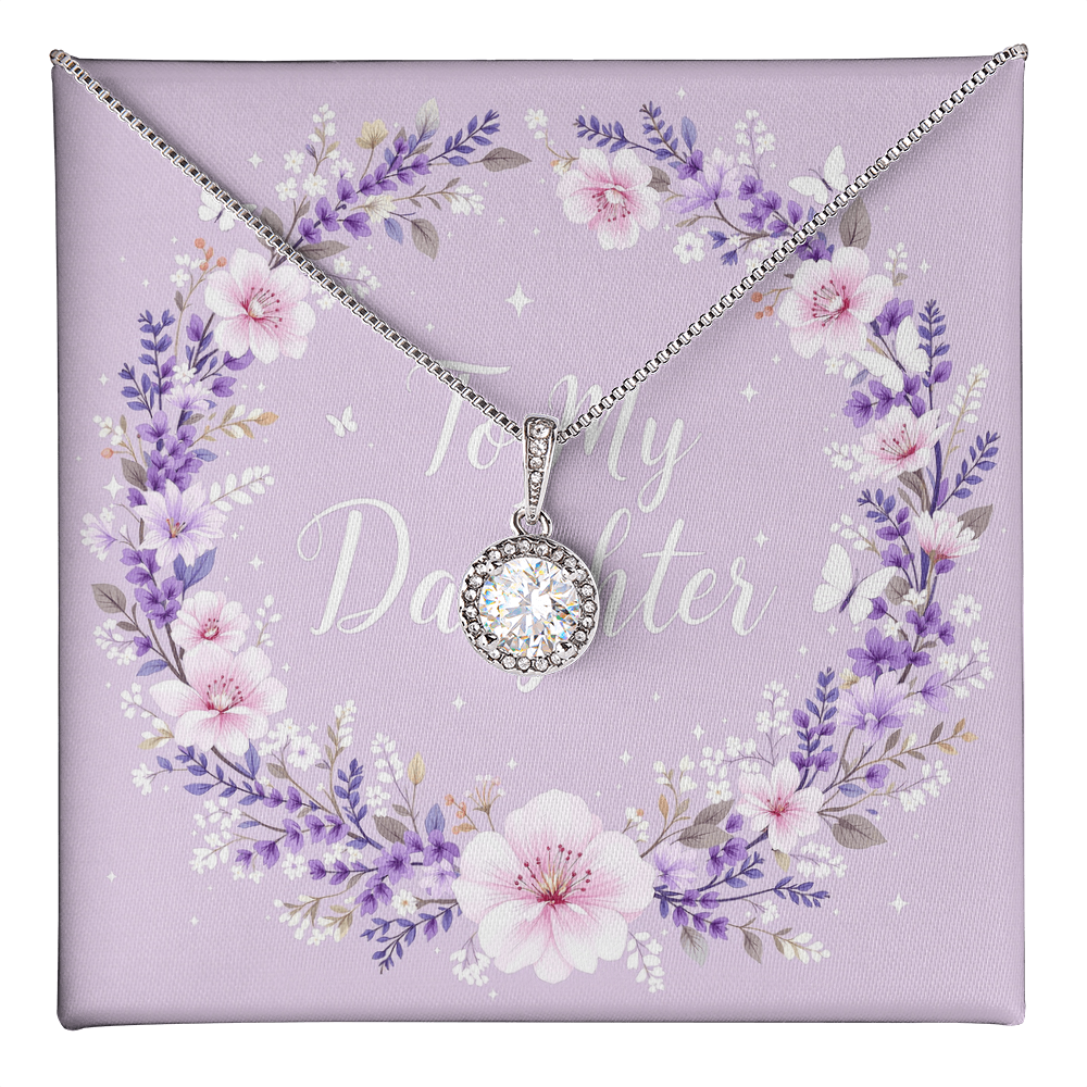 To My Daughter Necklace - Lavender Dreams II