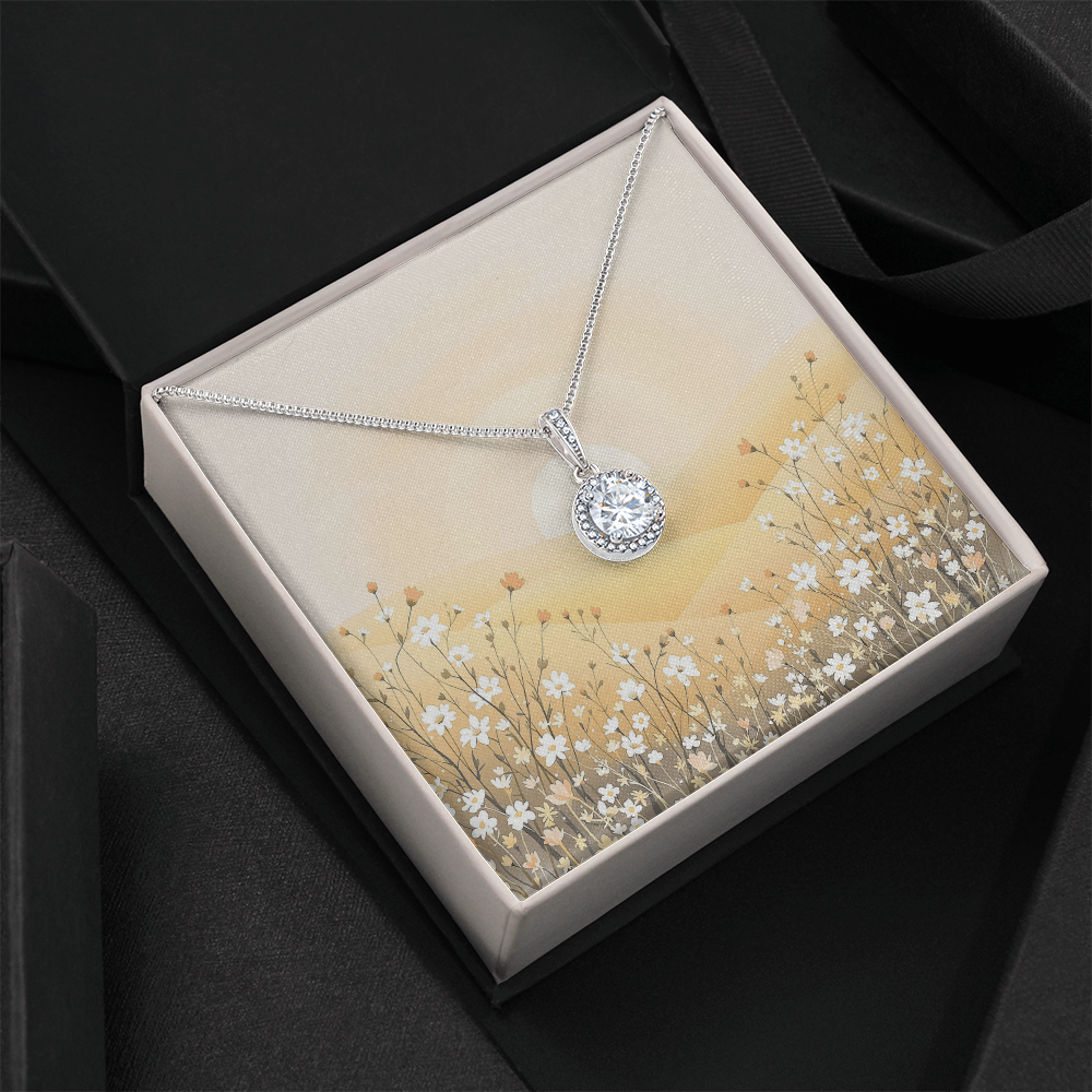 To My Daughter Necklace - Golden Meadow Sunset