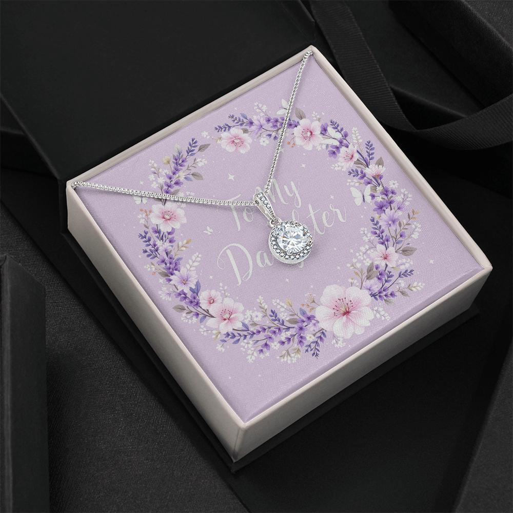 To My Daughter Necklace - Lavender Dreams II