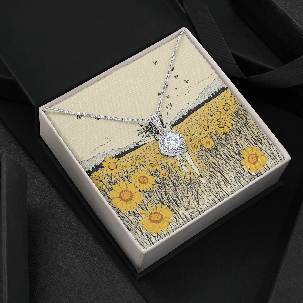 To My Daughter Necklace - Sunflower Field Adventure