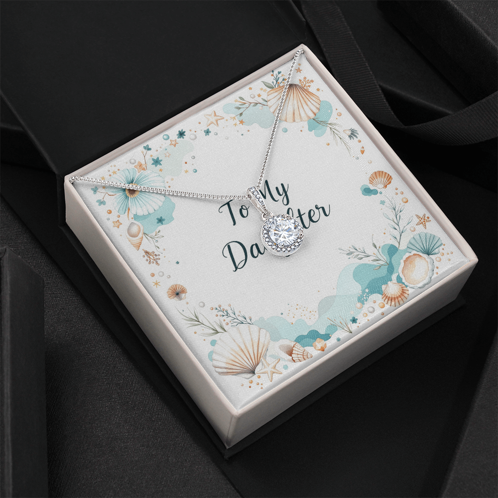 To My Daughter Necklace - Ocean Whispers