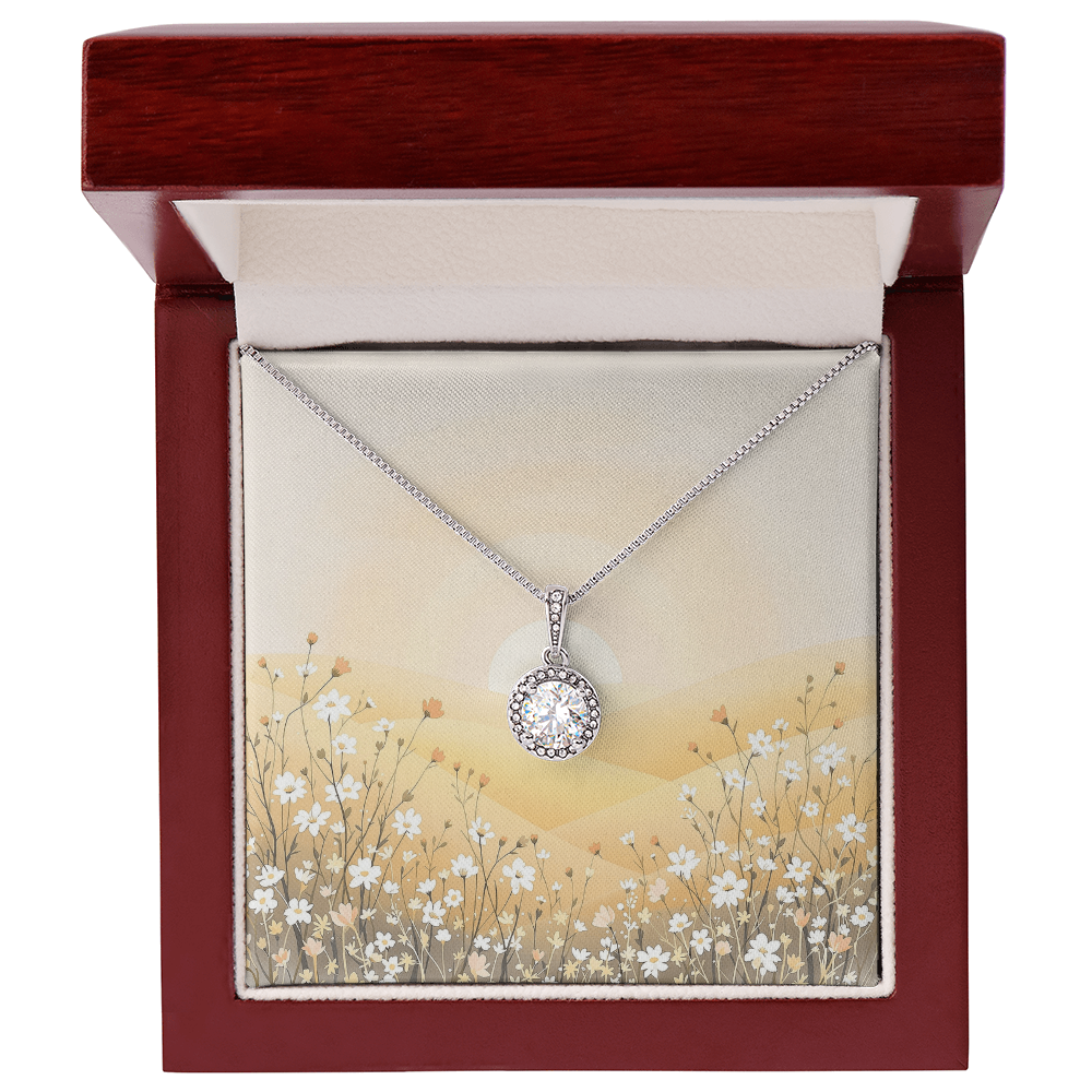 To My Daughter Necklace - Golden Meadow Sunset