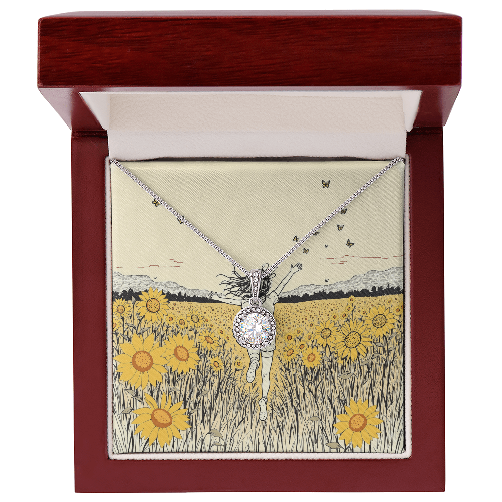 To My Daughter Necklace - Sunflower Field Adventure