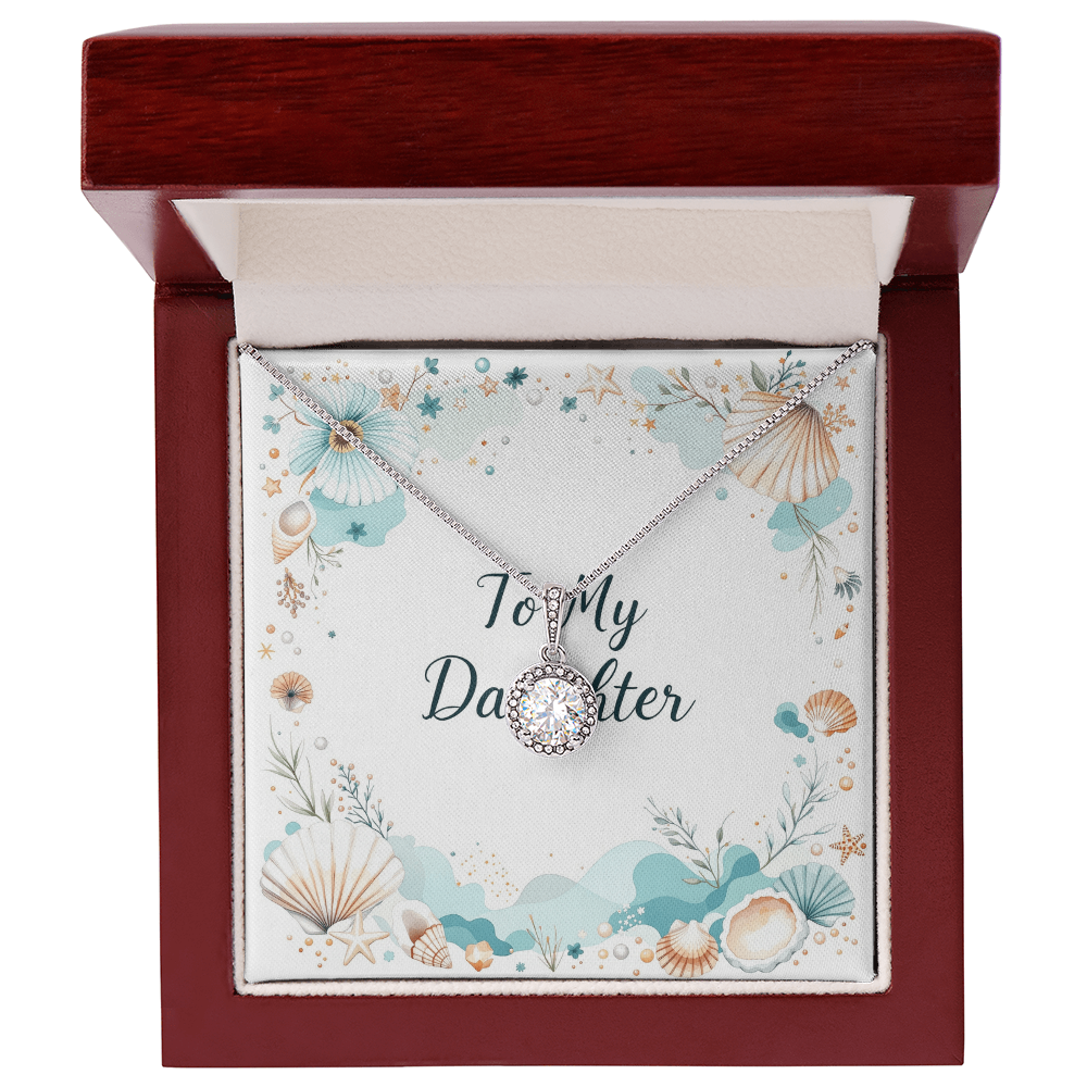 To My Daughter Necklace - Ocean Whispers