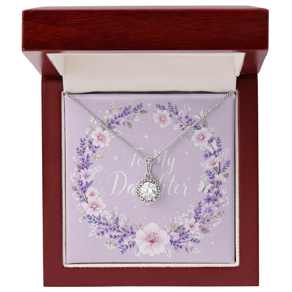To My Daughter Necklace - Lavender Dreams II