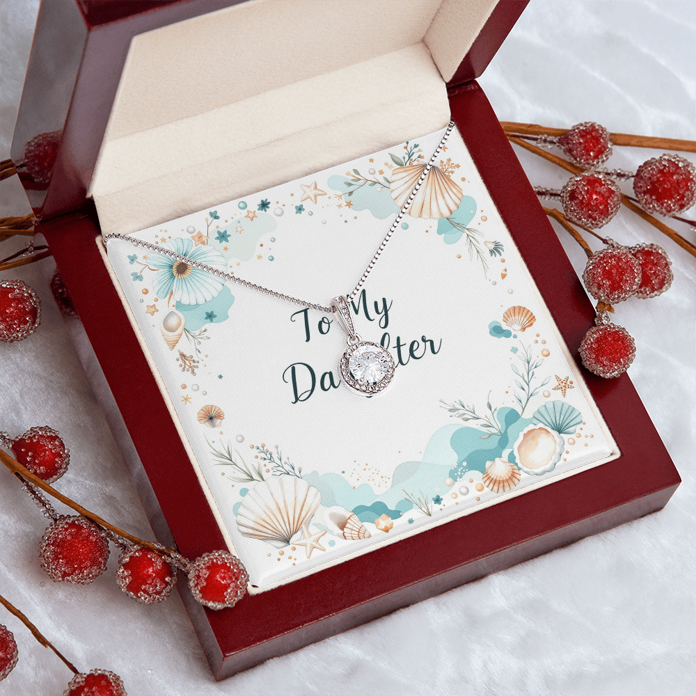 To My Daughter Necklace - Ocean Whispers