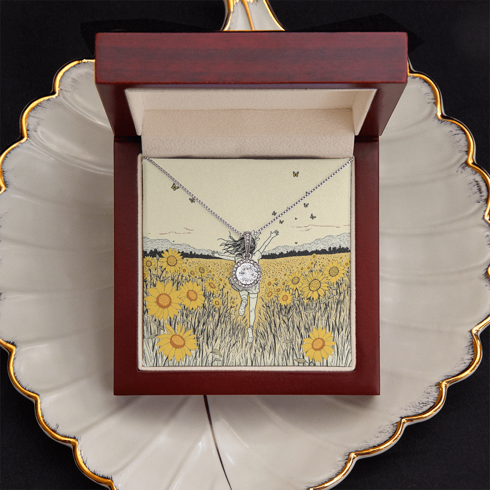 To My Daughter Necklace - Sunflower Field Adventure