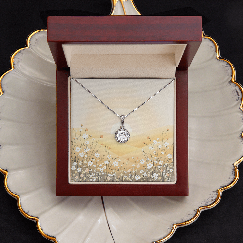 To My Daughter Necklace - Golden Meadow Sunset