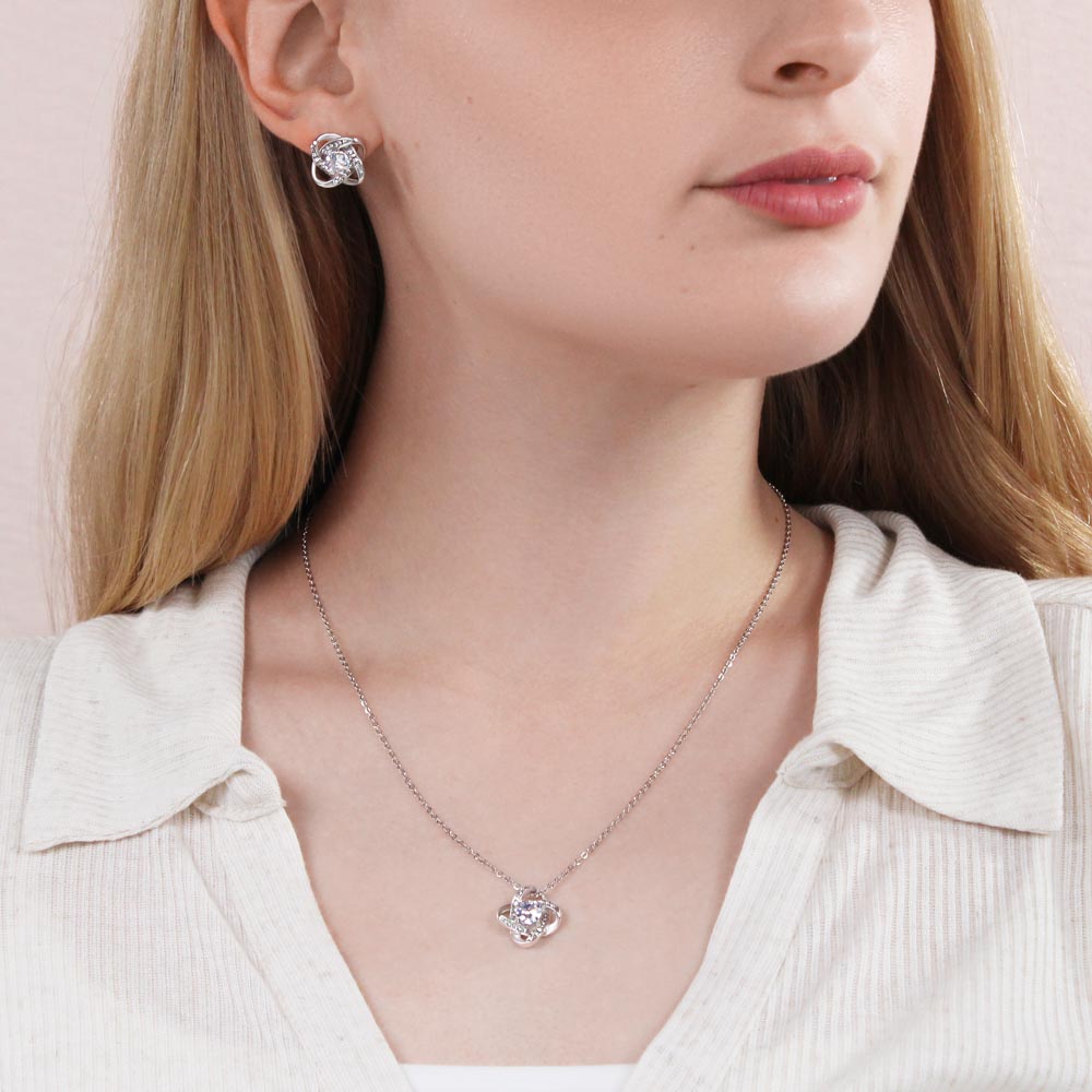 To My Wife Necklace & Earring Set - Morning Coffee on the Porch