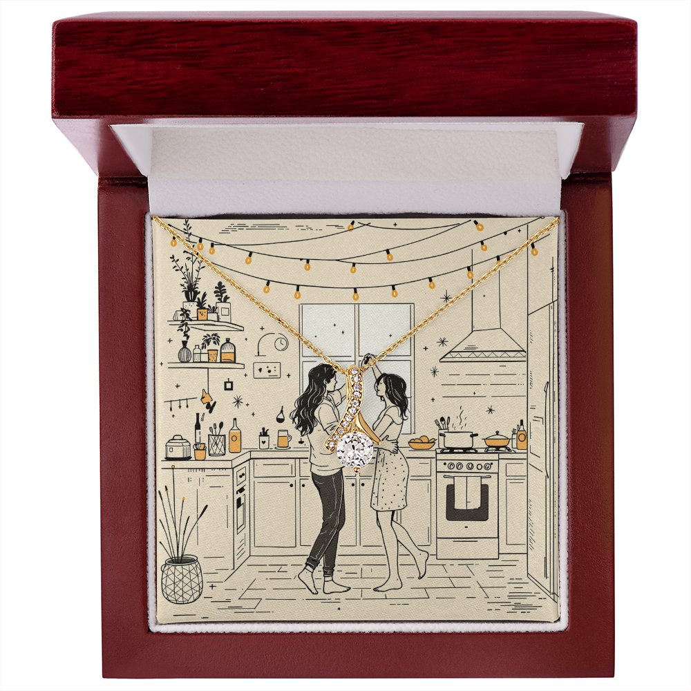 Alluring Beauty necklace with Dancing in the Kitchen message card – NordicGlint