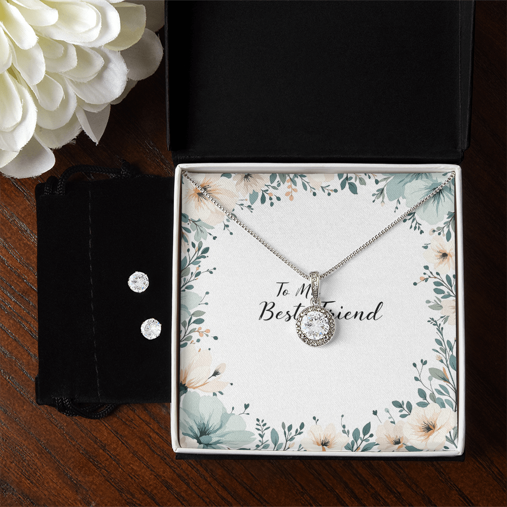 To My Best Friend Necklace & Earring Set