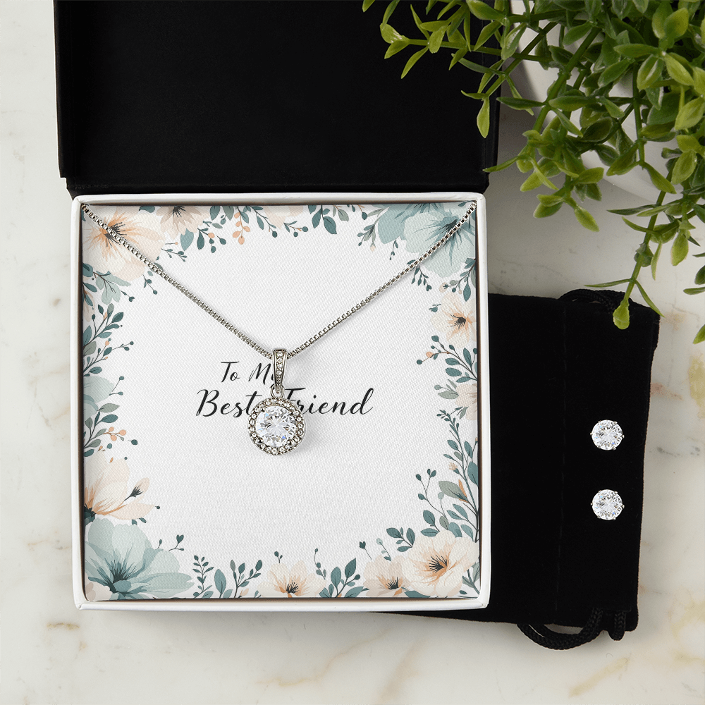 To My Best Friend Necklace & Earring Set