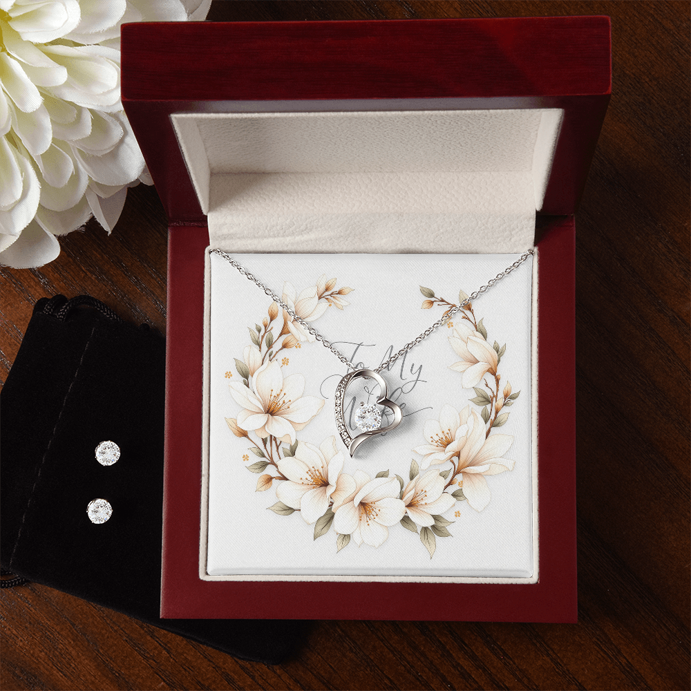 To My Wife Necklace & Earring Set - Magnolia Grace