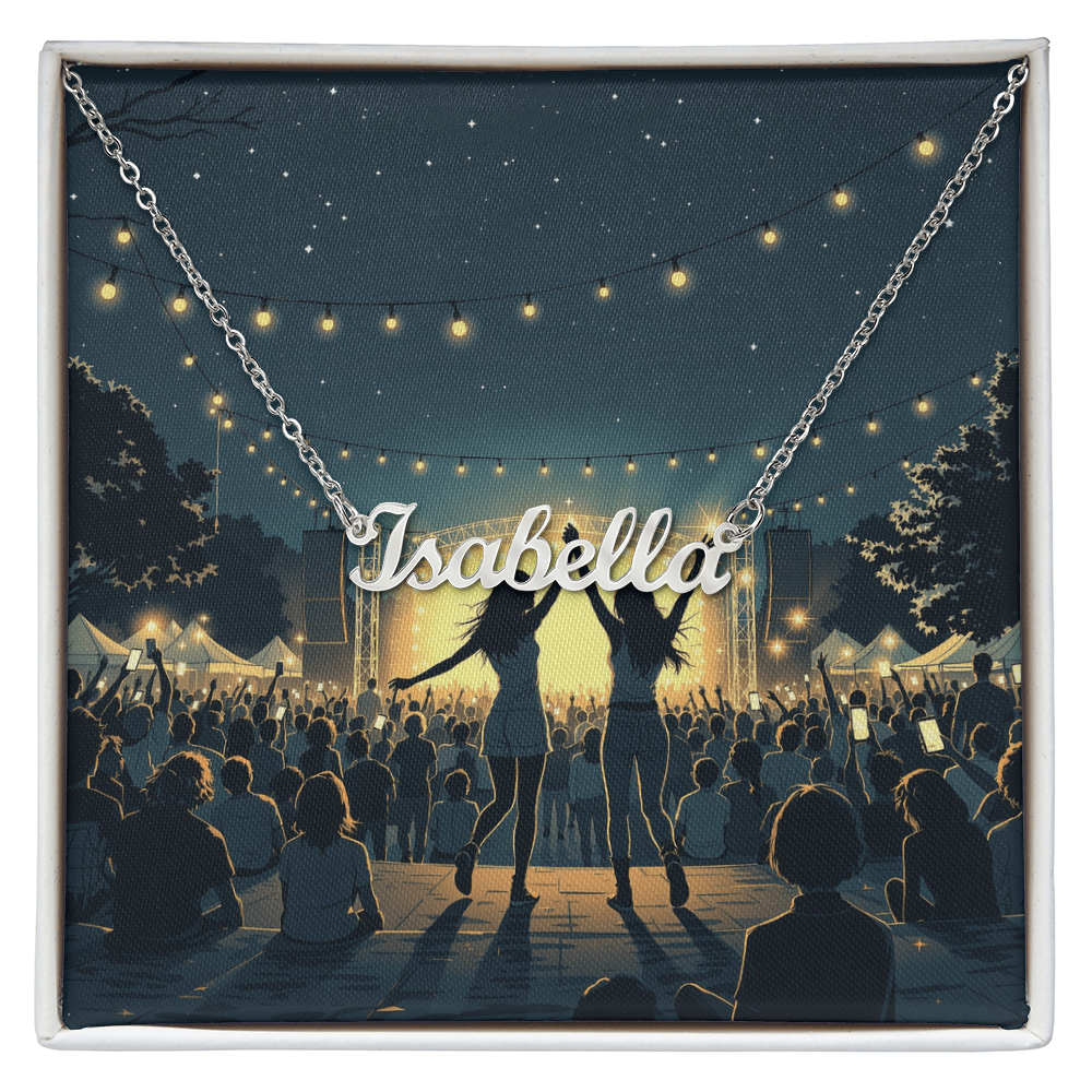 Custom Name Necklace - Concert Night Memories