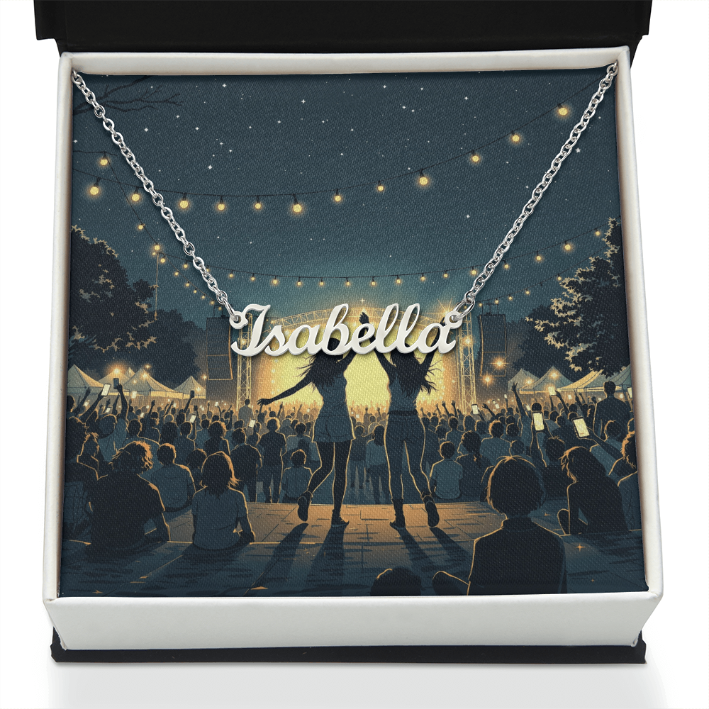 Custom Name Necklace - Concert Night Memories