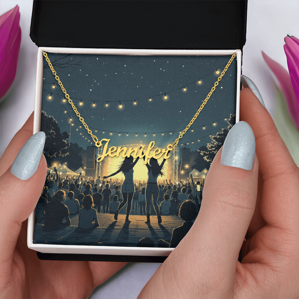Custom Name Necklace - Concert Night Memories