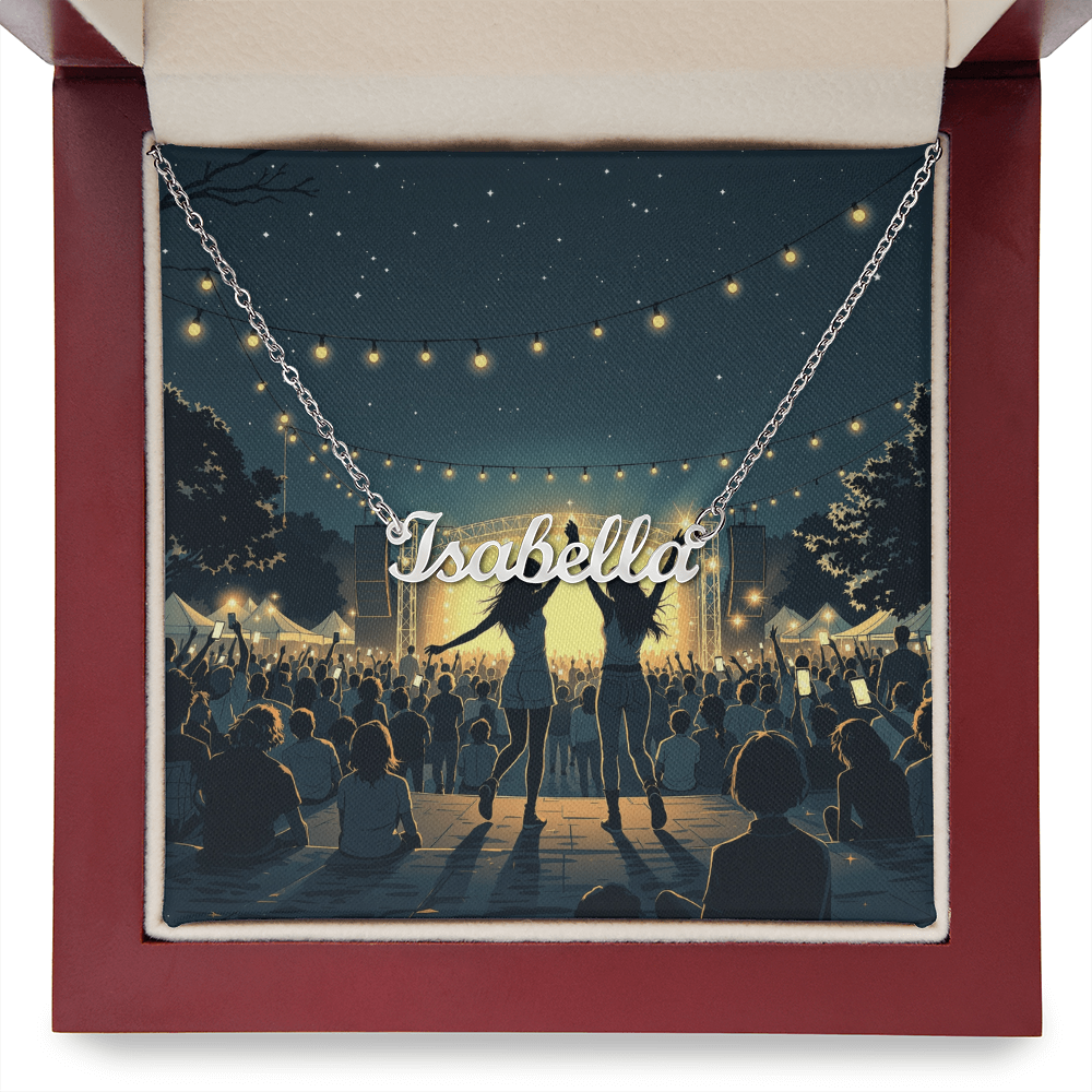 Custom Name Necklace - Concert Night Memories