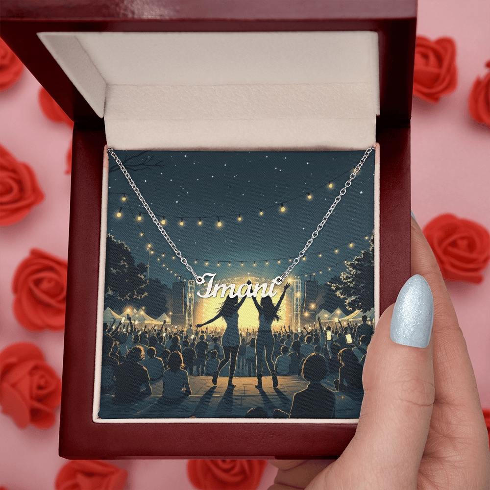 Custom Name Necklace - Concert Night Memories