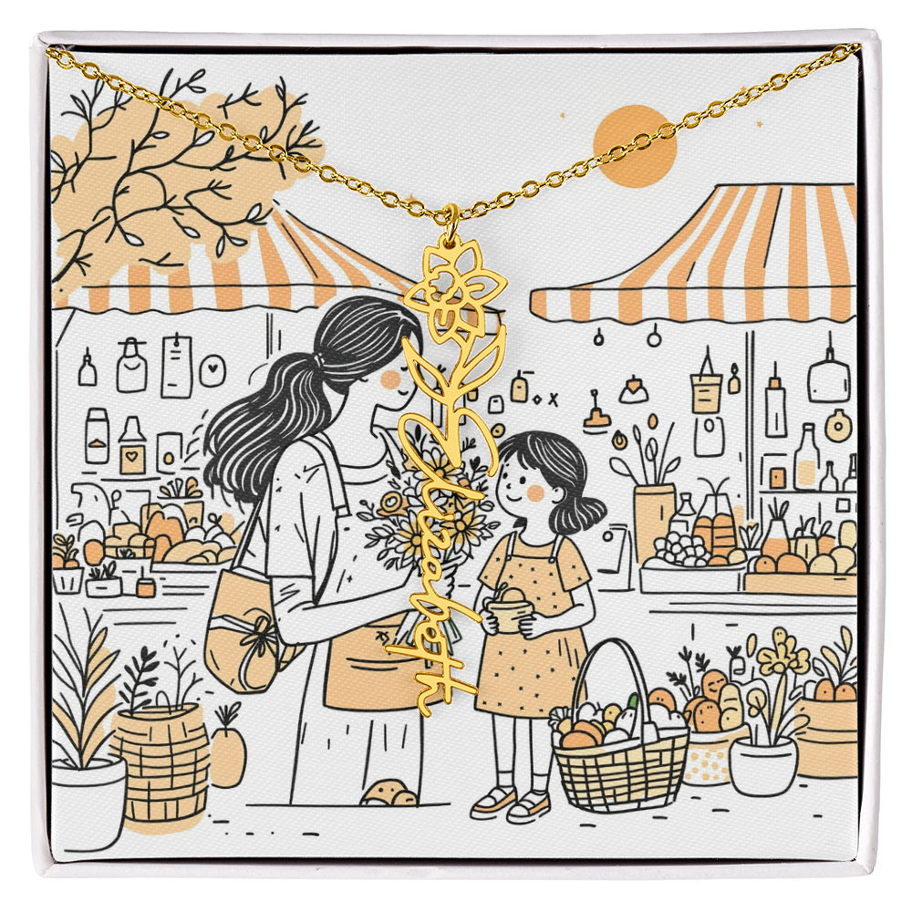 Flower Name Necklace - Sunday Farmers Market