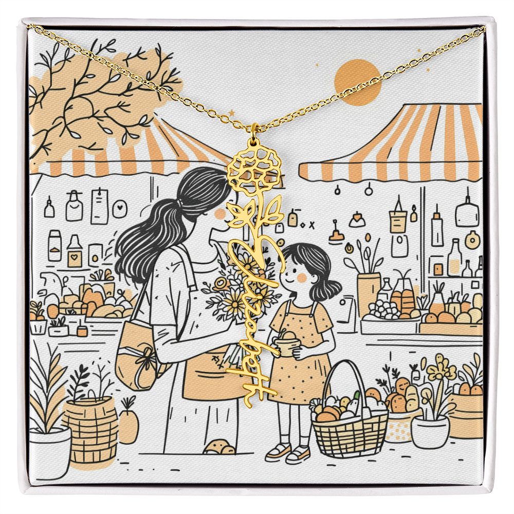 Flower Name Necklace - Sunday Farmers Market